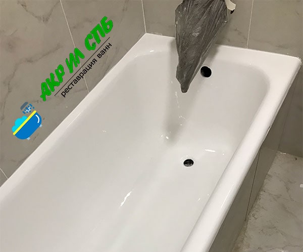 Реставрация ванны жидким акрилом Plastall