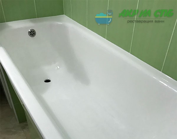 Восстановление эмали ванны жидким акрилом