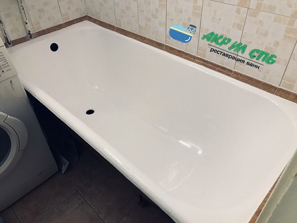 Реставрация ванны жидким акрилом в Зеленогорске